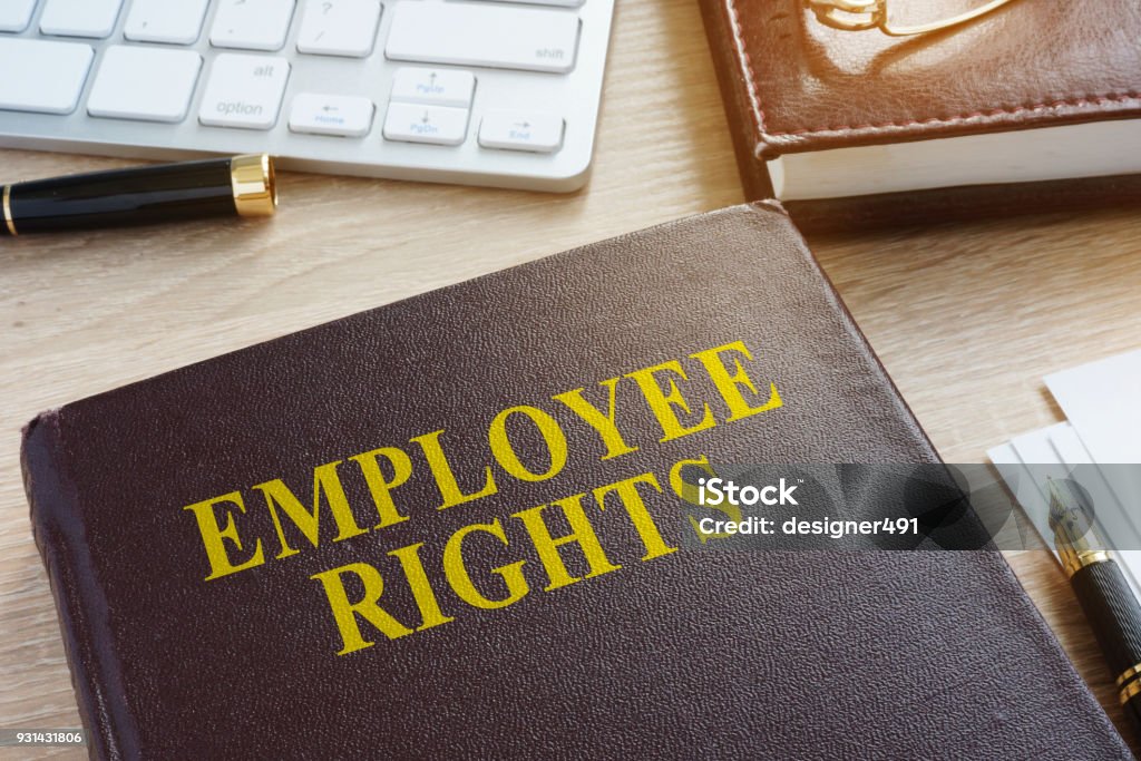 Book about employee rights in an office.